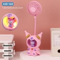ราคา Sanrio พัดลมเล็ก พัดลมไฟกลางคืน LED ลายการ์ตูน พัดลมชาร์จ USB (22896478640)