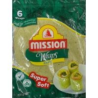 ราคา มิสชั่น แป้งตอติญ่าผสมผักโขม แป้งห่ออาหาร Mission Tortilla Wrap Spinach6แผ่น (22618376830)