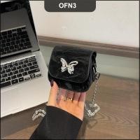 ราคา OUFEN3 กระเป๋าสายโซ่สะพายข้างขนาดเล็กรูปผีเสื้อ กระเป๋าคาดลำตัวขนาดเล็กกระเป๋าผู้หญิง2024ใหม่กระเป๋าสะพายไหล่กระเป๋าลายลิปสติกสายโซ่ (22527885557)