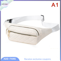 ราคา Aokago กระเป๋าคาดเอวลายสก็อตสำหรับผู้หญิงกระเป๋าคาดอกผ้าใบกันน้ำสำหรับผู้หญิงกระเป๋าคาดอกแบบแฟชั่น (22295213417)