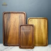ราคา จาน จานไม้สี่เหลี่ยม ถาดเสริฟ ถาดไม้ จานไม้เหลี่ยม ถาดไม้เหลี่ยม มี 4 ขนาด (9442603152)