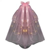 ราคา ม่านไฟ Led มีไฟผ้าคลุมผมเจ้าสาวปลอมลูกปัดไข่มุกผ้าคลุมหน้าเจ้าสาว Led (22558854897)