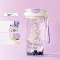 ราคา ขวดน้ำพลาสติก กระติกน้ำ หลอดเด้ง กระบอกใส่น้ำ กระบอกน้ำพลาสติก 580ml กระบอกน้ำพกพา กระบอกน้ำพลาสติกแบบใส พกพาสะดวก B0131 (22214761948)