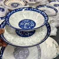 ราคา ถ้วย จาน ชาม เซตจานสวยๆ 1 ชุด 2 ใบ ถูกมาก จาน 8 นิ้ว ชาม 7 นิ้ว ชุดจานสวยๆ จานกระเบื้อง จานเซรามิคสวยๆ เข้าไมโครเวฟได้ (22691006212)