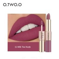 ราคา Horec O TWO O Lipstick ลิปสติกเนื้อแมทกำมะหยี่ 2 in 1 ลิปกลอสเนื้อนุ่ม 2 in 1 เคลือบริมฝีปาก 12 สี (22119755583)
