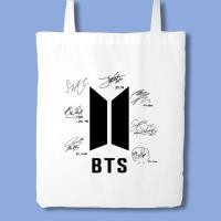ราคา กระเป๋าผ้าแคนวาส กระเป๋าผ้าลายBTS บังทัน V 1 กระเป๋าสะพายข้างลายน่ารักสไตล์เกาหลี ถุงผ้า (14610520954)