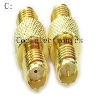 ราคา 2pcs SMA Connector SMA Female to SMA Female RP SMA Female RF Coax Coaxial Adapter Connector (5961948693)