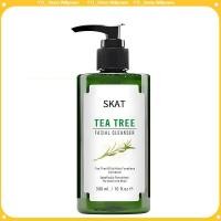 ราคา พร้อมส่งจากไทย เจลล้างหน้าทีทรี เจลทำความสะอาด ฟองล้างหน้า สูตรอ่อนโยน สำหรับคนเป็นสิว และผิวแพ้ง่าย SKAT Tea Tree Facial Cleanser 300ml (23069290120)