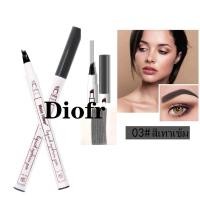 ราคา Diofr ดินสอเขียนคิ้ว 4 มิติ ปากกาเขียนคิ้วหัวเป็นแฉก กันน้ำ กันเหงื่อ ติดทน (22720931725)