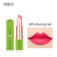 ราคา Bilian Ready Stock VIBELY Aloe Vera Color Changing Jelly Lipstick Hydrating Moisturizing Nourishing Waterproof Long Lasting Non fading Non stick Cup Lip Balm (14907408352)