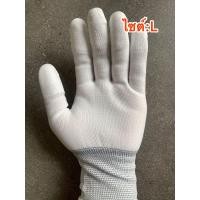 ราคา ถุงมือไนล่อน คู่ละ12บ ถุงมือผ้าไนล่อนถุงมือ PU เคลือบPUปลายนิ้ว (15476920009)