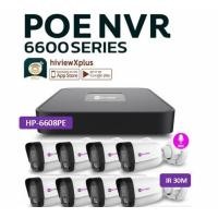 ราคา HP 6608PE HP 66B20PEOD M ชุดกล้องวงจรปิดระบบ IP HIVIEW ชุด 8 CH (22826522693)