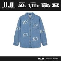 ราคา MLB เสื้อเชิ้ตยีนส์ ยูนิเซ็กส์ Denim Megagram รุ่น 3ADRG0344 50BLL สีฟ้า (22118740470)