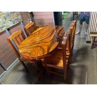 ราคา โต๊ะรับประทานอาหารไม้แผ่นเดียว (21596204479)