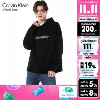 ราคา CALVIN KLEIN สเวตเชิ้ตมีฮู้ดผู้ชาย Standard Logo ทรง Relaxed รุ่น 40HM231 BAE สีดำ (19419746890)
