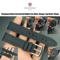ราคา สายนาฬิกา สายยาง overwrist tempomat curvend end rubber strap for rolex omega tag heuer 20mm (10397468509)