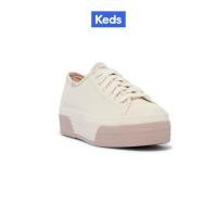 ราคา KEDS รองเท้าผ้าใบ มีส้น รุ่น TRIPLE UP LEATHER BUMP FOXING STRIPE สีขาว WH68142 (22846491303)