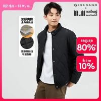 ราคา GIORDANO Men Jackets Stand Collar Quilted Jackets Snap Button Closure Slant Pockets Simple Fashion Casual Jackets 13074861 (22941023977)