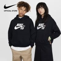ราคา Nike Kids SB Icon Fleece EasyOn Oversized Pullover Hoodie Hoodie Black (22849047110)