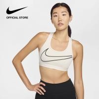 ราคา Nike Womens Swoosh Medium Support Padded Sports Bra Light Bone (22849035189)