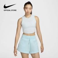 ราคา Nike Womens Essential Rib Crop Tank Glacier Blue (22848904918)