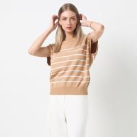 ราคา ESPADA เสื้อนิตลายทาง ผู้หญิง สีเบจ I Striped Knit Top I 04951 (23092201070)