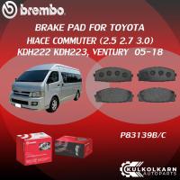 ราคา ผ้าเบรคหน้า BREMBO HIACE COMMUTER เครื่อง 2 5 2 7 3 0 KDH222 KDH223 VENTURY ปี05 18 F P83 139B C (19150915343)