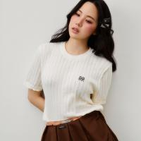 ราคา maison KEEPS Taro Knitted Tops เสื้อไหมพรม คอกลม แขนสั้น (21803496434)