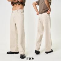 ราคา BARON Charlotte Baggy Fit Jeans กางเกงยีนส์ผู้ชาย ขายาวกระบอกใหญ่เอวสูง สี น้ำตาล ครีม กากี (22435063554)