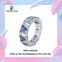 ราคา Swarovski M5610734 แหวนเงินสเตอร์ลิง 925 ทรงสามเหลี่ยมตัดด้วยเมทริกซ์ ประดับพลอยคริสตัลสีน้ำเงินแบบสั่งทำพิเศษ แจกกล่องของขวัญบรรจุภัณฑ์ของแท้ (20764157863)