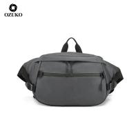 ราคา OZUKO ใหม่กระเป๋าคาดเอวแฟชั่นกีฬากลางแจ้งกระเป๋าคาดเอวกันน้ำ Crossbody กระเป๋าเดินทางกระเป๋ากระเป๋าสำหรับชาย (494992552)