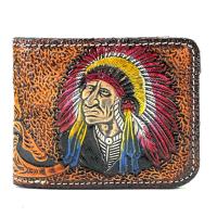 ราคา Chinatown Leather กระเป๋าเงินหนังวัวแท้ใบสั้น ตอกลายนกเหยี่ยว (7900791672)