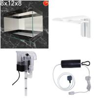 ราคา ชุดพร้อมเลี้ยงตู้ปลาขนาด8x12x8นิ้ว กรอง ปั้มลม ไฟตู้ปลา มีให้เลือกหลายลาย ชุดที่3 (22410586988)