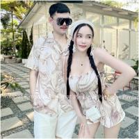 ราคา MM20493 set คู่รัก 3 ชิ้น เสื้อฮาวาย กับเสื้อสายเดี่ยว ผ้าโพกผม (21738221999)