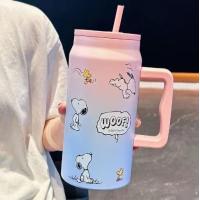 ราคา แก้วเก็บอุณหภูมิ Snoopy มีฝาและหลอดให้ครบเซ็ท แก้วสแตนเลส เก็บความเย็น ความจุ1500ml (22918019158)