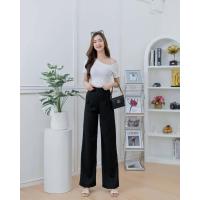 ราคา กระบอกใหญ่ ผ้าฮานาโกะ เอวสูง ทรงสวย เก็บพุง (17389980314)
