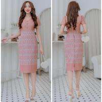 ราคา เดรสลายไทย ผ้าญี่ปุ่น สวยๆ ทันสมัย (22249263479)