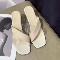 ราคา YUSHIKI รองเท้าแฟชั่นสตรีรองเท้าแตะเปิดนิ้วเท้ากริชรองเท้าส้นสูงข้ามเซ็กซี่ส้น 6 ซม มั่นคงรองเท้ารีสอร์ทสไตล์ผู้หญิงผู้ใหญ่ (22814981514)