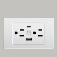 ราคา ติดผนังเต้ารับปลั๊กไฟฟ้าพร้อมพอร์ต USB และชนิด Type C ชาร์จได้เร็ว อัจฉริยะ3 1A ปลั๊กสำหรับทุกรูเสียบพร้อม Usb สำหรับช่องเสียบผนังแบบ5รูพร้อมสวิตช์ควบคุมแผง (22177475038)