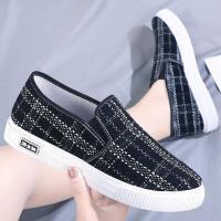 ราคา รองเท้าผ้าปักกิ่ง ผู้หญิง ผ้าใบแบบสวม ระบายอากาศได้ดี กันลื่น นุ่ม ด้านล่าง ลำลอง รองเท้าตัดต่ํา JIFANPAUL Brand Color Block (22284945921)