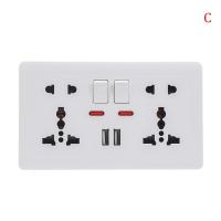 ราคา ZAU Wall Power Socket Universal 5 Hole 2 1A Dual USB Charger Port SOCKET (22235202566)