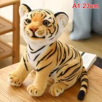 ราคา FunFactory ตุ๊กตาสัตว์เสือเสมือนจริงน่ารักขนาด23 33ซม ของเล่นตุ๊กตาเสือขาว (22922416031)