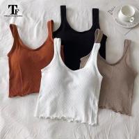 ราคา TF บราเสื้อกล้าม เสื้อกล้ามครอป บราฟองน้ำในตัว ใส่เที่ยว ออกกำลังกาย เก็บทรงเป๊ะ น่ารัก สายฝอ (14972061894)