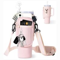 ราคา HikeHaven กระเป๋าใส่ขวดน้ำ40ออนซ์มีสายรัดแบบปรับได้กระเป๋าใส่ขวดน้ำทำจากนีโอพรีนสำหรับใส่ถ้วย Stanley Quencher (22922950548)