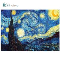 ราคา Wonderful Starry Night 5D เต็มเจาะรูปภาพปักเพชร DIY งานปักครอสติช (487260437)