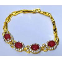 ราคา สร้อยข้อมือพลอยสีนพเก้า ความยาว 7 นิ้ว ตัวเรือนสีทอง เครื่องประดับพลอย ข้อมือแฟชั่น ทองไมครอน ทองหุ้ม ใส่ได้ทุกโอกาส ทองเหลืองชุบทอง 24k ไม่ซีดจาง (22509140778)