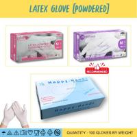 ราคา Latex Powdered Glove ถุงมือยาง ธรรมชาติ แบบมีแป้ง แป้งน้อย 1กล่อง 100ชิ้น (22704229382)