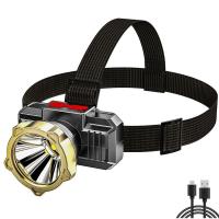 ราคา ไฟหน้า LED กลางแจ้ง35000LM พลังงานสูง USB ชาร์จไฟได้ไฟฉายในตัวไฟไฟฉายคาดศีรษะตั้งแคมป์ตกปลา (22889654585)