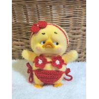 ราคา ชุดUpsetduck ชุดตุ๊กตาเป็ด Set Bikini คาดผมไหมพรม สีแดง (22155401869)