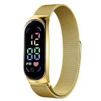 ราคา 2023ใหม่นาฬิกา LED สำหรับผู้หญิงสายรัดข้อมือแม่เหล็กกันน้ำสัมผัสนาฬิกาผู้หญิงแฟชั่นนาฬิกาข้อมือดิจิตอล (21170654562)